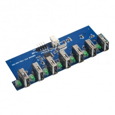 7端口USB 2.0集线器PCB制造组装